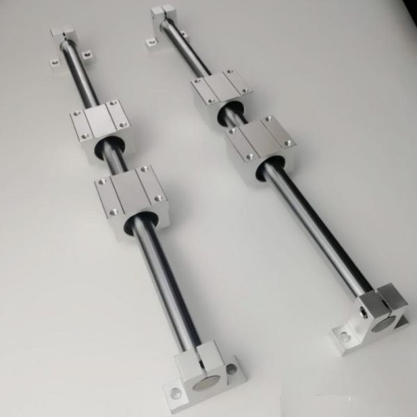 Eksen Lineer Kılavuz Mili 500 Mm Lineer Rulman Rulman Desteği